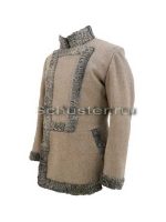 Bekesha (fur is gray / gray cloth greatcoat) (Бекеша) M1-038-U
