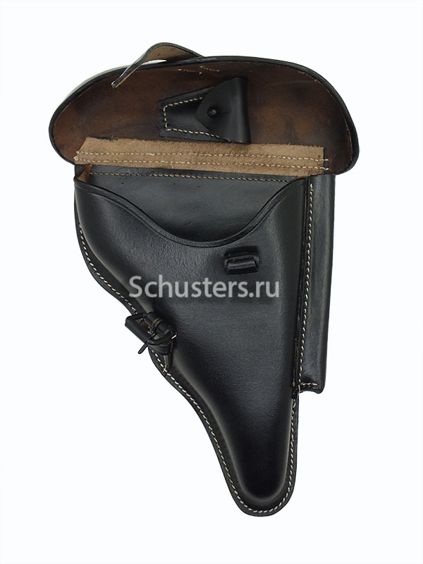 Manufacturing and selling Leather repro of P08 Parabellum ( Luger) holster, black (Кожанная кабура к пистолету Р08 Парабеллум (Люгер)) M4-093-S production with worldwide delivery